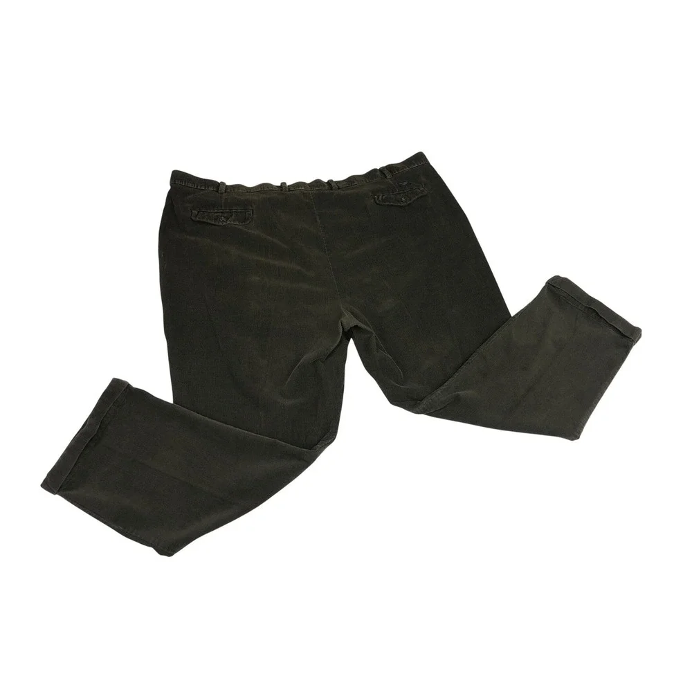 Dockers Mens 56x32 Pleated Corduroy Pants Olive Green Vintage 2000s Big and Tall - Picture 2 of 9